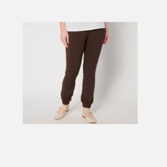 QUacker Factory DreamJeannes Flat Waistband Jogger-Espresso-5X-NEW-A657716 - Picture 1 of 1